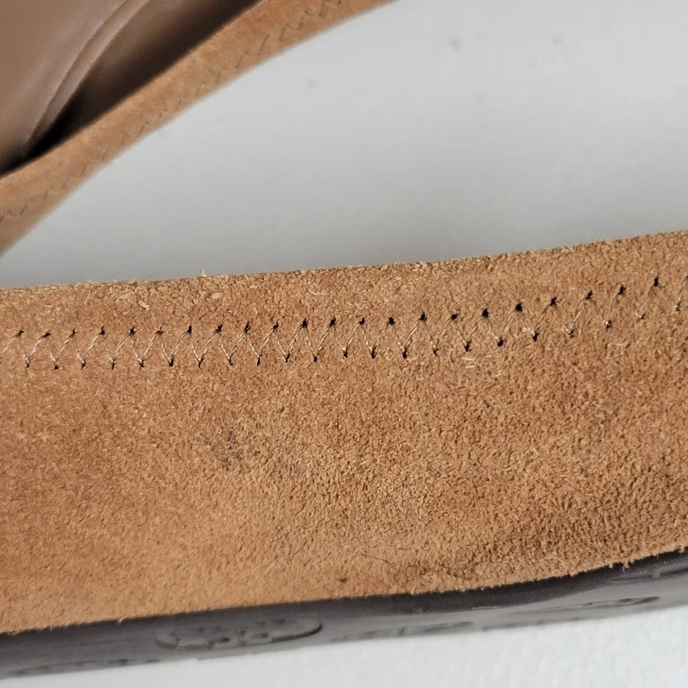 Tory Burch Reva Tan Suede Ballet Flats Size 8.